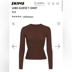 SKIMS Cocoa Fits Everybody Long Sleeve